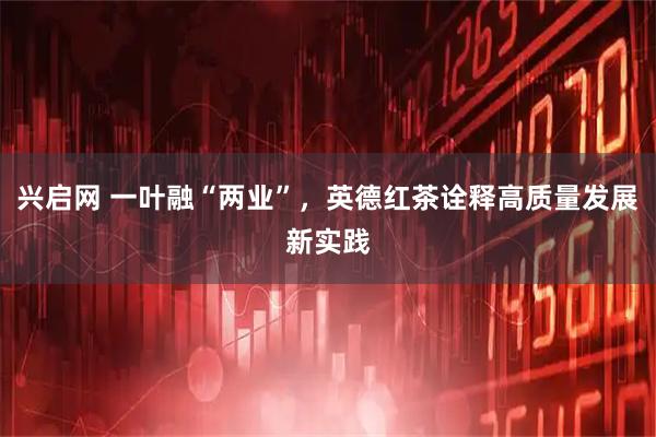 兴启网 一叶融“两业”，英德红茶诠释高质量发展新实践